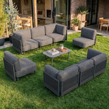 LayinSun 9 Pieces Patio Furniture Set with Coffee Table
