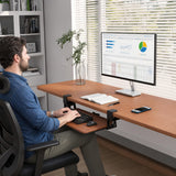 BONTEC Under Desk Keyboard Tray, Pull-Out Keyboard & Mouse Platform