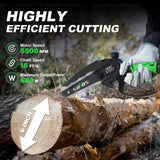 SOYUS 2-IN-1 Electric Pole Saws for Tree Trimming, 21V 6-Inch Mini Chainsaw with 2x2.0Ah Batteries, Tree Trimmer with Extension Pole for Thick Branches, Auto Oiling, 14FT MAX Reach