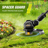 HEINPRO Cordless String Trimmer Compatible with Dewalt 20V MAX Battery, 12-Inch Electric Weed Wacker, Auto Line Feed, Weed Eater Battery Powered Grass Trimmer, w/ 6 Line Spools, Black(Tool Only)