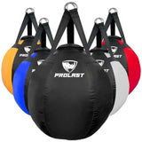 PROLAST Wrecking Ball Heavy Punching Bag for Adults, Hook and Uppercut, Body Snatcher, Boxing, MMA, Muay Thai Training Equipment, Filled, 65 lbs, Rhino Black