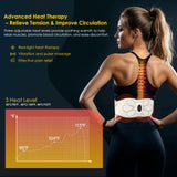 abs Stimulator Abdominal Massager with Heat & Redlight & Vibration & Electric Muscle Stimulator, Tactical x abs Toner Belt for Belly Fat Burning Stomach Cellulite, Lower Back Massagr for Pain Relief