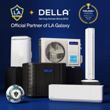DELLA Motto Series 12000 BTU 20 SEER2 115V Mini Split AC, Cools Up to 550 Sq.Ft, Works with Alexa and Wifi, Ductless Inverter System Air Conditioner, Pre-Charged Heat Pump and 16.4ft Kits