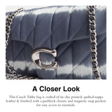Quilted Tie Dye Leather Tabby Shoulder Bag 26 with Chain