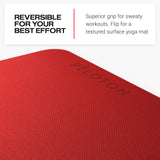 Peloton Reversible Workout Mat | 71” x 26” with 5 mm Thickness, Premium Heavy-Duty Floor & Yoga Mat, Tear & Scratch Resistant,Black, Red Peloton