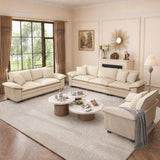 PHI VILLA 3-Piece Modular Sofa Set with 3-Seat Couch & Loveseat & Armchair