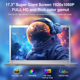 HPIKVAR 17.3″Windows11 Home Laptop RAM 16GB SSD 256GB Office 2024