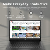 HP Stream 14" HD BrightView Laptop, Intel Celeron N4120 Processor, 4GB RAM, 64GB SSD, Intel UHD Graphics, 720p Webcam, WiFi, HDMI, Win 11 S, Black (Renewed) HP