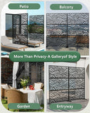 Metal Privacy Screen Outdoor Set of 2, 72" H×47" W Privacy Fence, Privacy Fence Panels