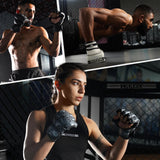 WYOX MMA Gloves Grappling Sparring, Boxing Gloves Men Women Muay Thai Martial Arts Training, Half Finger Adjustable Mitts Wrist Support Kickboxing Gloves, Cage Fighting Punching Bag Gloves WYOX