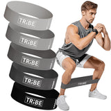 Tribe Lifting Fabric Resistance Bands for Glutes & Legs | 5 Fabric Workout Bands Set | Squats, Lunges, Hip Training, Physical Therapy & Home Workouts