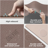 ONLYHE Yoga Mat Thick（8mm）Exercise Mat Non Slip Anti-tear,Pilates Mat for Men and Women,Workout Mats (71"x 24" ) (Light coffee + apricot)