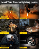 Glocusent 106 LED Camping Lights, Up to 80Hrs, 5000mAh Camping Lantern Rechargeable with 5 Brightness 3 Modes & SOS, IP68 Waterproof, Max 1200LM, Lanterns for Power Outages Hiking Emergency Hurricane