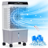Uthfy 1800 CFM Evaporative Air Cooler, 3-IN-1 Swamp Cooler Air Conditioner with Copper Motor, 5.3 Gallon Water Tank, 6 Ice Packs, 12H Timer, 120°Oscillation, Cooling Fan for Bedroom, Office, Garage