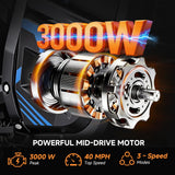 Oryxearth Electric Dirt Bike VE-5, 3000W Peak Motor