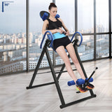 ChronosGear 330.7lbs Load Capacity Inversion Table, Adjustable Ab Trainer Machine with 4 Inverted Gear, Strength Training Inversion Equipment for All Ages from 4.27-6.07ft in Height (Black+Blue)