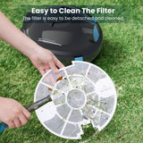 Y10 Cordless Robotic Pool Cleaner, Automatic Pool Vacuum - 90 Mins Runtime, Powerful Suction, Self-Parking, Lightweight for Above/Inground Pools Up to 65ft/1100 Sq.Ft (Coal)