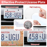 2 Pack Clear License Plate Covers - License Plate Protector Unbreakable Plastic Shields Tag Holder Fits for Standard US Plates (12.2" x 6.3")