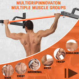 2026 Upgrade Pull Up Bar Wall Mounted - 600 lbs Heavy Duty Strength Training Pull-Up Bars, Ideal Rogue Pull Up Bar for Home and Commercial Gym, Easy Installation Chin Up Bar, Versatile Garage Pullup Bar (Orange)