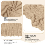 6 Pack Beige Cheesecloth Table Runner 17x108 Inch 9FT Semi Sheer Boho Gauze Table Runners for Wedding Baby Shower Birthday Party Home Bridal Shower Event Decor