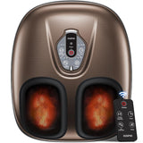 RENPHO Foot Massager Machine with Heat [2026 Upgraded], Shiatsu Foot Massager for Plantar Fasciitis, Birthday Gifts for Women Men, Cordless Control, Best Gifts for Women/Mom/Wife, Brown