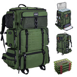 Goture Fishing Backpack with Cooler, 72L 600D Tackle Backpack Included 4 3700 Tackle Boxes, Dry & Wet Split Compartment, Large Fishing Tackle Bag with Rod Holders,Rain Cover for Travel Camping Hiking