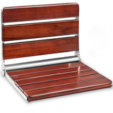 20" Folding Teak Shower Seat Wall Mounted – 400 lbs Teak Wood Foldable Shower Bench, Larger Teak Folding Shower Bench, Fold Down Shower Seat for Inside Shower, Teak Shower Chairs Stool