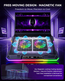 ChillCore 2 Detachable Fans RGB Gaming Laptop Cooling Pad, Rapid Cooling for 15.6-19.3" Laptops, Variable Speed Control, 8 Adjustable Heights - K6 RGB