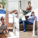 Lasko Oscillating Tower Fan with Remote Control - Tower Fan for Bedroom & Office, 4 Quiet Speeds, 38" White, T38400