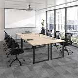 Bonzy Home 12FT Conference Table, Modern Large Meeting Table Office Desks for 16 Person