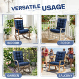 1 Pack Patio Chair Cushion, Rocking Chair Cushion Overstuffed Seat Back Cushion Pad for Outdoor Indoor