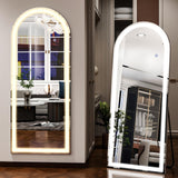 Easly 26x68 inch Full Length Mirror with Lights, LED Lighted Floor Standing, Hanging Full Length with Stand, Full Body Dressing Mirror with Dimmable 3 Color LED