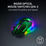 Razer Basilisk V3 Pro 35K Wireless Gaming Mouse, Phantom Green