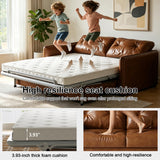 NessCarsti 63" Convertible Sofa Bed, Pull-Out Loveseat Couch with Mattress