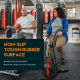 1/2in Thick 48 Sq Ft Rubber Top High Density EVA Foam Exercise Gym Mats Non-Slip 12 Pcs - Interlocking Puzzle Floor Tiles for Home Gym Heavy Workout Equipment Flooring - 24 x 24in Tile, Black & White EnjoyColor