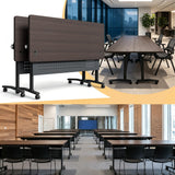 Modular Conference Tables,Training Table with Modesty Panel,4pcs 47.2in