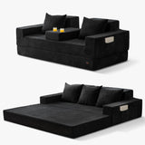 MAXYOYO Sofa Bed, 80-Inch Oversized Boneless Loveseat, 2 Cup Holders