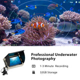 iisquilyx Portable Fish Finder with Underwater Camera: IP68 Waterproof 5 Inch IPS Display for Ice/Lake Fishing &Murky Conditions |Depth Finder for Ice Fishing/Boats/Kayaks with 8ooomAh Battery