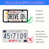 Uliche 2 Pack Universal Transparent Car License Plate Cover & Frames Combo Clear colorless License Plate Protector with Screws & Caps, Rust-Proof, Unbreakable for Most US Standard Cars
