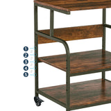 Fannova Large Printer Stand Table with Height Adjustable Storage Shelf