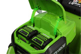Greenworks 40V 21" Cordless Brushless Push Mower, 4.0Ah + 2.0Ah USB Batteries and Charger Included