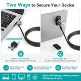 Laptop Lock, Tablet Lock Security Cable w/ 2 Keys & Adhesive Anchor Plates
