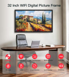 BIGASUO 32" Large Digital Picture Frame with FHD 1920x1080 Touch Display