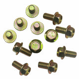 3/8" x 3/4" Flanged Hex Toothed Bolt by Color Zinc Plated, Alloy Steel,Grade 5.(12pcs Pack) by Metalsuberg