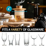 Whiskey Smoker Kit - Cocktail Smoker Kit With Torch, 2 Whiskey Glasses, 2 Ice Ball Makers, 6 Flavors Wood Chips - Old Fashioned