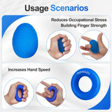 TADAKAZU Grip Strength Trainer Kit (5 Pack) Hand Grip Strengthener, Finger Exerciser,Hand Extension Exerciser, Stress Relief Ball and Forearm Workout Ring for Muscle Building and Injury Recover TADAKAZU