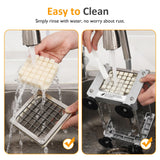 Sunvivi French Fry Cutter Stainless Steel Potato Slicer : with 2 Replaceable blades (1/2 & 3/8 Inch), Professional Fries Cutter for Potatoes, Carrots, Cucumber, Onion, Yam