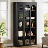 Tribesigns 5-Tier Arched Bookshelf, 70.87-Inch Mid Century Modern Bookcase