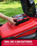 PowerSmart 21" Self-Propelled Cordless Lawn Mower, Brushless Motor, 2 x 40V 4.0Ah Battery & Charger (MB2420SA)
