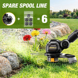 HEINPRO Cordless String Trimmer Compatible with Dewalt 20V MAX Battery, 12-Inch Electric Weed Wacker, Auto Line Feed, Weed Eater Battery Powered Grass Trimmer, w/ 6 Line Spools, Black(Tool Only)